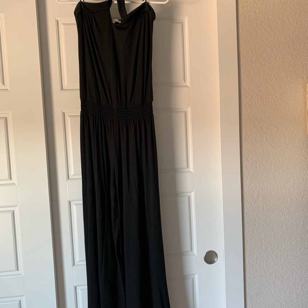 Matty M black pant halter romper - size XS